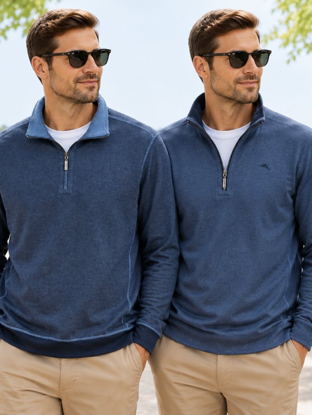 Tommy Bahama Reversible 1/4 Zip Pullover Men's XL